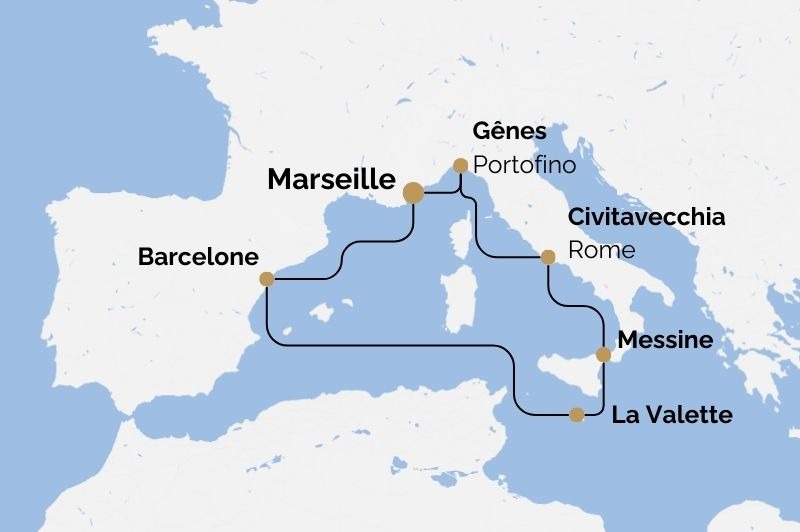 BOISSONS INCLUSES : Italie, Sicile, Malte & Espagne