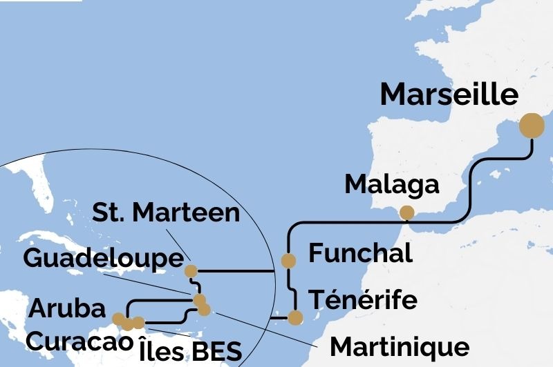 DEPART DOMICILE + VOL INCLUS : Transatlantique Carabes