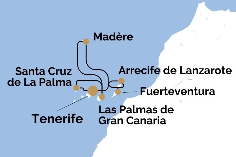 DPART DOMICILE + VOLS INCLUS : Canaries & Madre